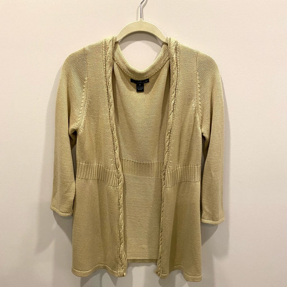 Willi Smith Beige Cardigan Sweater